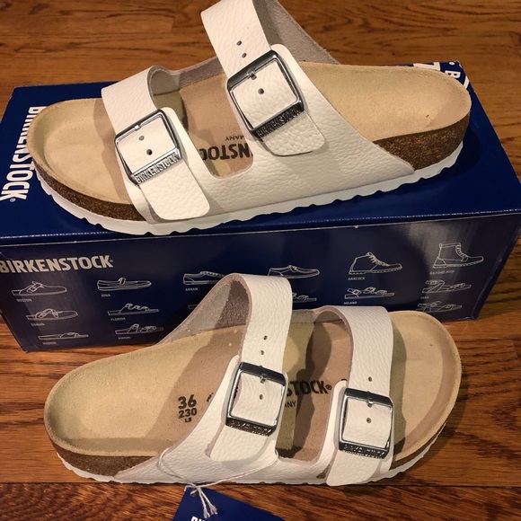 birkenstock arizona white leather